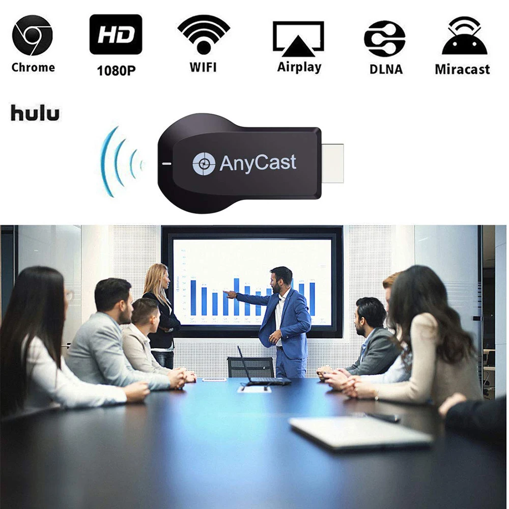 Anycast M2 Plus Miracast tv Stick Адаптер Wifi Дисплей зеркало приемник ключ Chromecast беспроводной HDMI 1080p для ios andriod