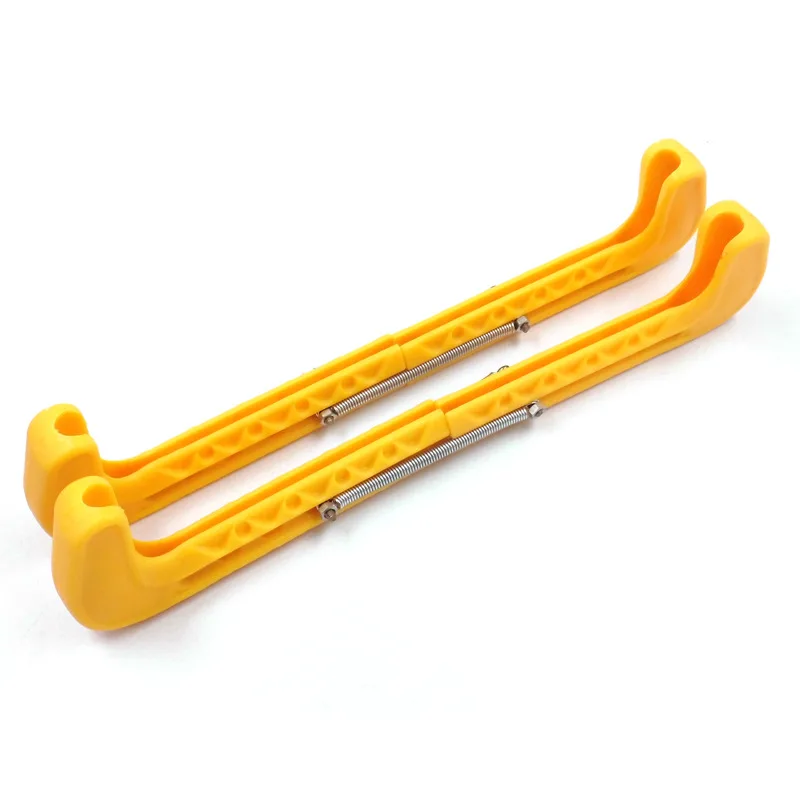Yellow 1 пара зимних коньков для катания на коньках с фигурным каркасом нейлоновая защитный бандаж Нескользящая износостойкая весенняя обувь - Цвет: Yellow