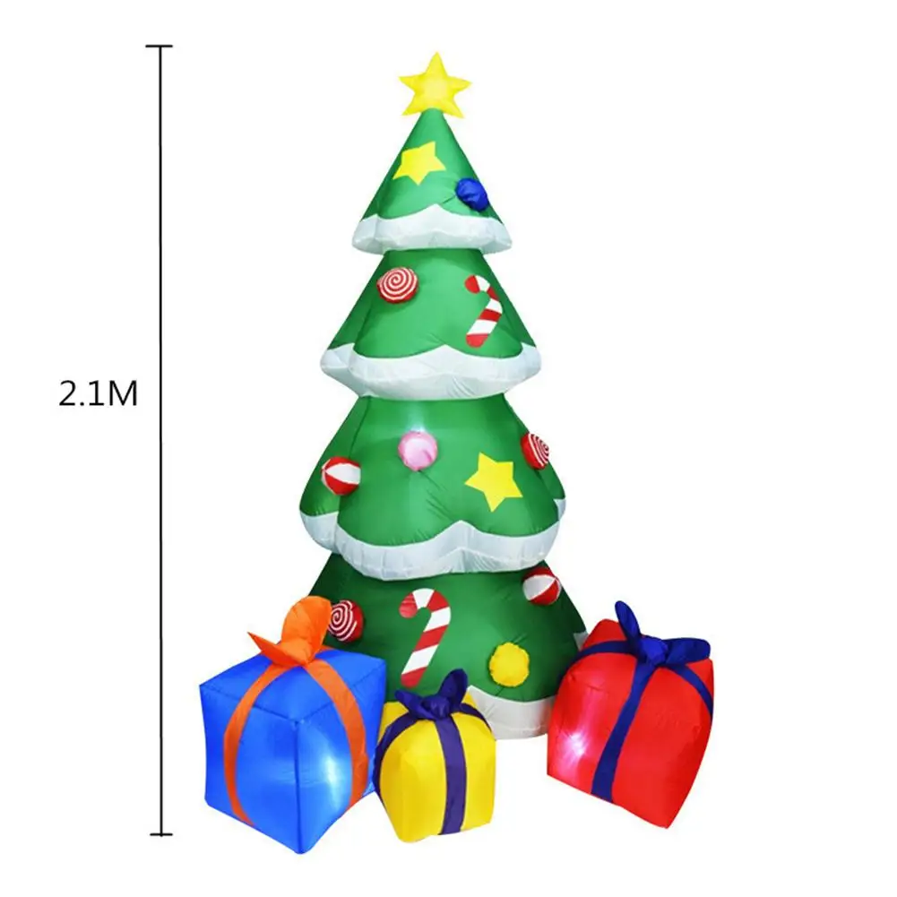 

AsyPets 2.1M Inflatable Christmas Tree Luminous Toy Decorative Prop for Courtyard