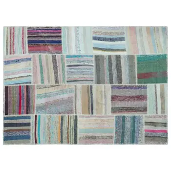 

Handmade Multicolor Vintage Patchwork Rug Area Rug 158x221 Cm-5'2''X7'3''