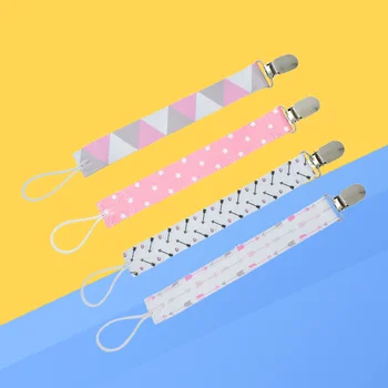 

4pcs Infant Pacifier Clip Baby Soother Modern Teething Clips Strap Leash Holder for Girls