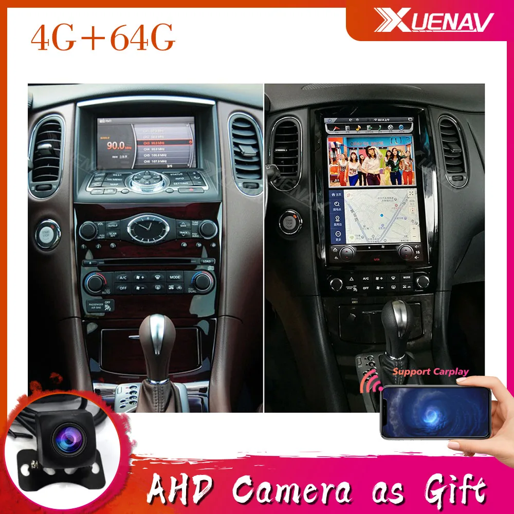 Автомобильный DVD-плеер для Infiniti QX50 EX 2010-2017 мультимедийная система с GPS-навигацией
