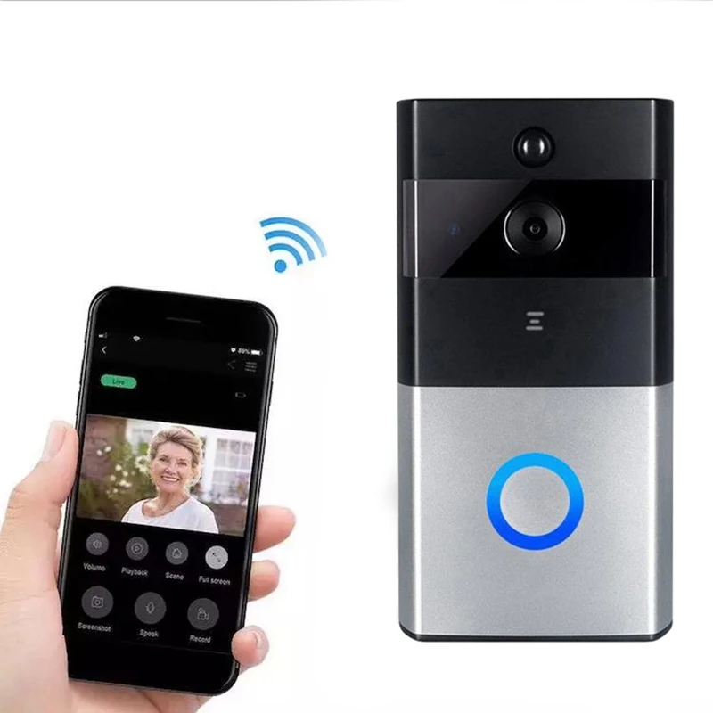 

Video Doorbell Smart Wireless WiFi Security Door Bell Visual Recording Home Monitor Night Vision Intercom Door Phone