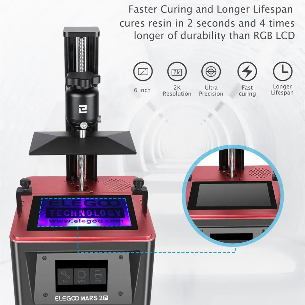 Elegoo Mars 2 Pro Mono Sla 3d Printer 