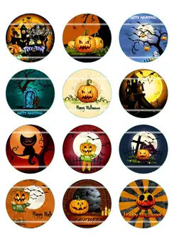 

Handmade Colorful picture Round Glass Cabochons Refrigerator magnet for Necklace Decoration and Phone Chain Accessaries178