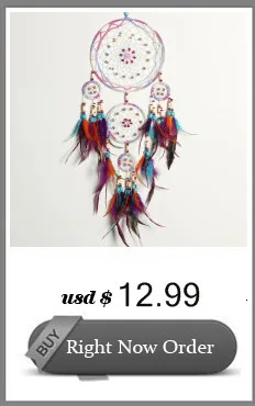 Colorful Indian Five Rings Dream-Catcher Feathers Room Decoration Home Wall Hanging Dreamcatchers Home Decor Ornaments Gift