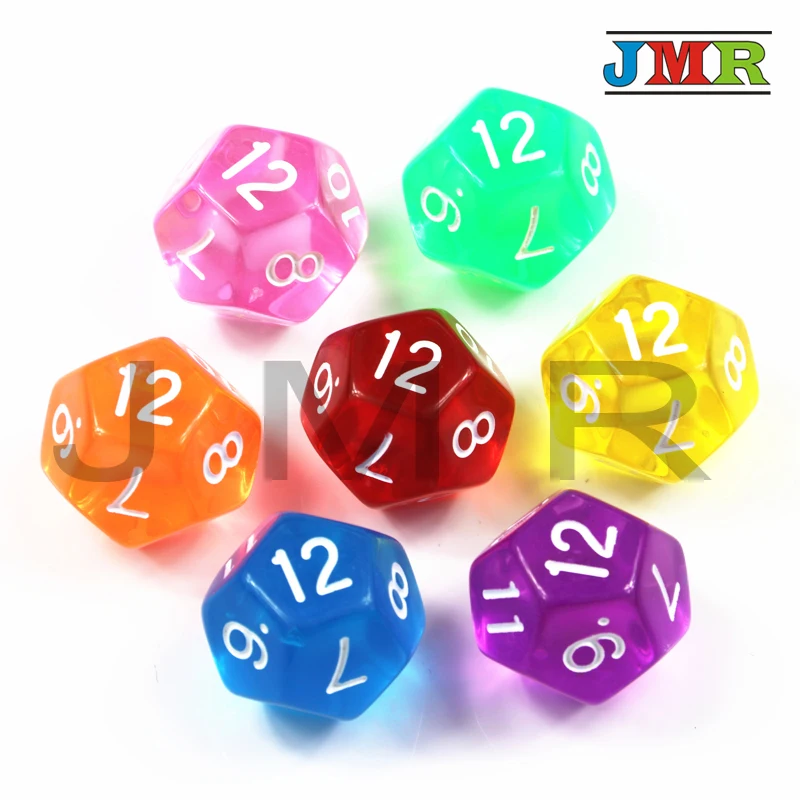 7 шт. игральные кубики радужного цвета цветов|dice 7|d12 dicegame dice |