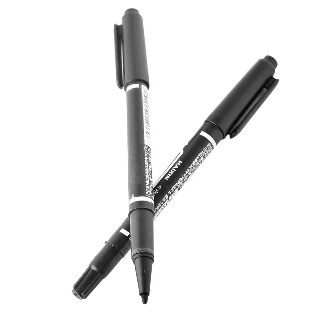 10pcs Style Feutre Marqueur Peau Pen Noir à Double Extrémités pour Tatouage Tatouer Art Corp