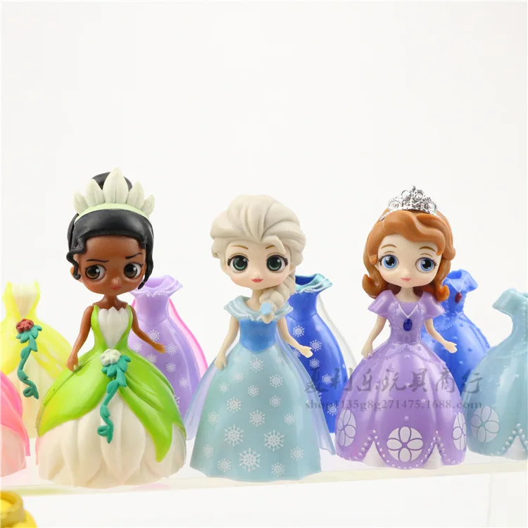 My Cute little Anna и Eelsa Sofia Princess 6 кукол+ 18 платьев игрушка действие пони Единорог винил девочка подарок на день рождения