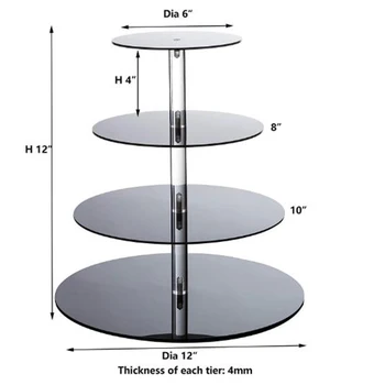 

Detachable Multi-layer Acrylic 1pc Cupcake Display Cake Stand Rack Wedding Party