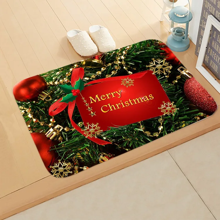 YORIWOO Санта Клаус, Рождественский Коврик для двери, ковер, ковер для дома, Рождественская елка, украшение, счастливый год, рождественский подарок, натальный - Цвет: Merry Christmas 7