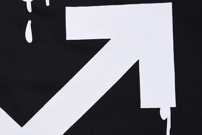 Симпсон 19SS Off-White OW arrow унисекс милая пара влюбленных моделей хлопок Повседневная мода короткий рукав круглый вырез Футболка
