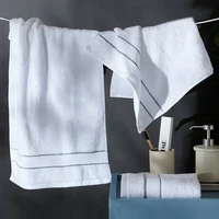 Super Soft Thick Cotton Bath Towel Set Face Hand Shower Towels for Home Bathroom Hotel Beach Adults Kids 3 Sizes High Quality 2