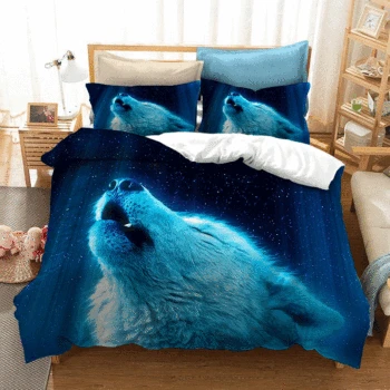 

3D Wolf Bedding Set Duvet Covers Pillowcases Bed Linens Bed Set Snow Wolf Bed Set Comforter Bedding Sets Bedclothes (NO Sheet)