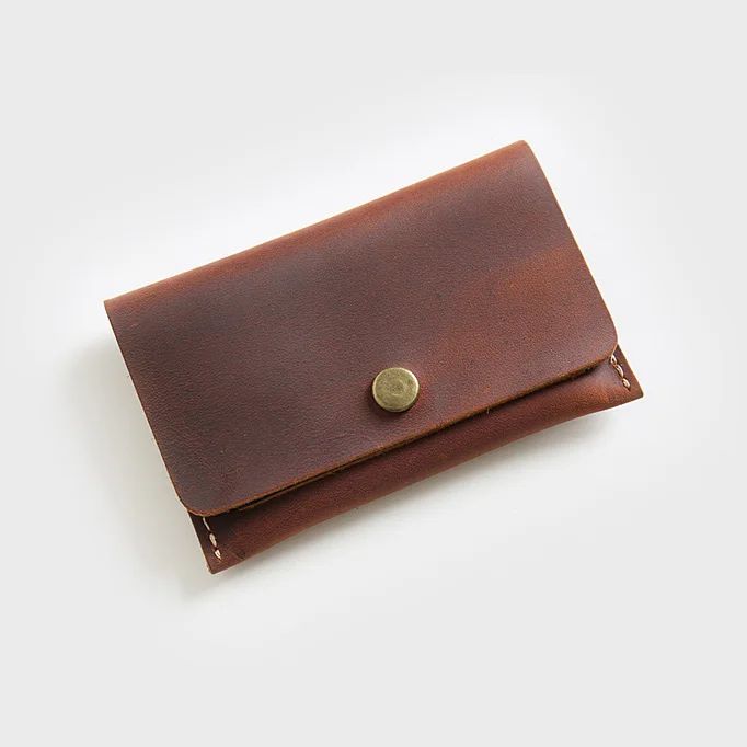 

Minimalist Genuine Leather Wallet for Credit Cards Hasp Cardholder