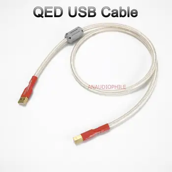 QEDD Sliver Plated HiFi USB Cable QED Signature USB A To B Audio Data Cable Enhanced Shield HiFi USB Cable платье qed london qed london qe001ewlxx46