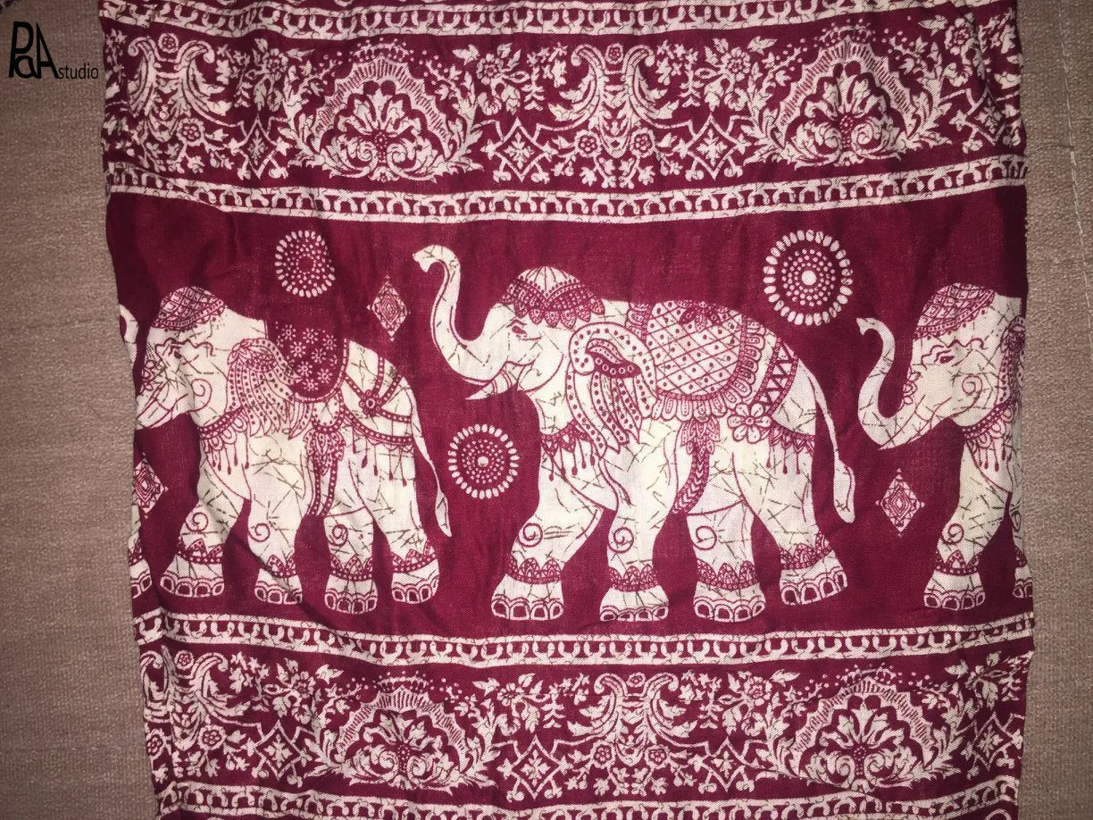Мягкие хлопковые льняные тайские индийские народные банданы со слоном на завязках на талии свободные шаровары широкие штаны пляжные тренировочные брюки для бега Boho