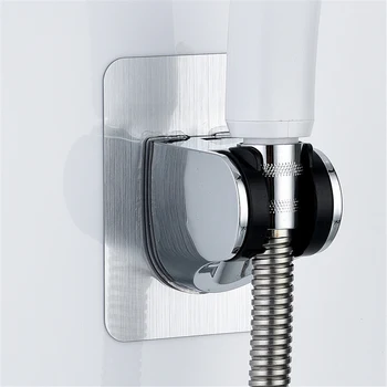 

Adjustable shower head bracket wall-mounted self-adhesive for bathroom punch-free base