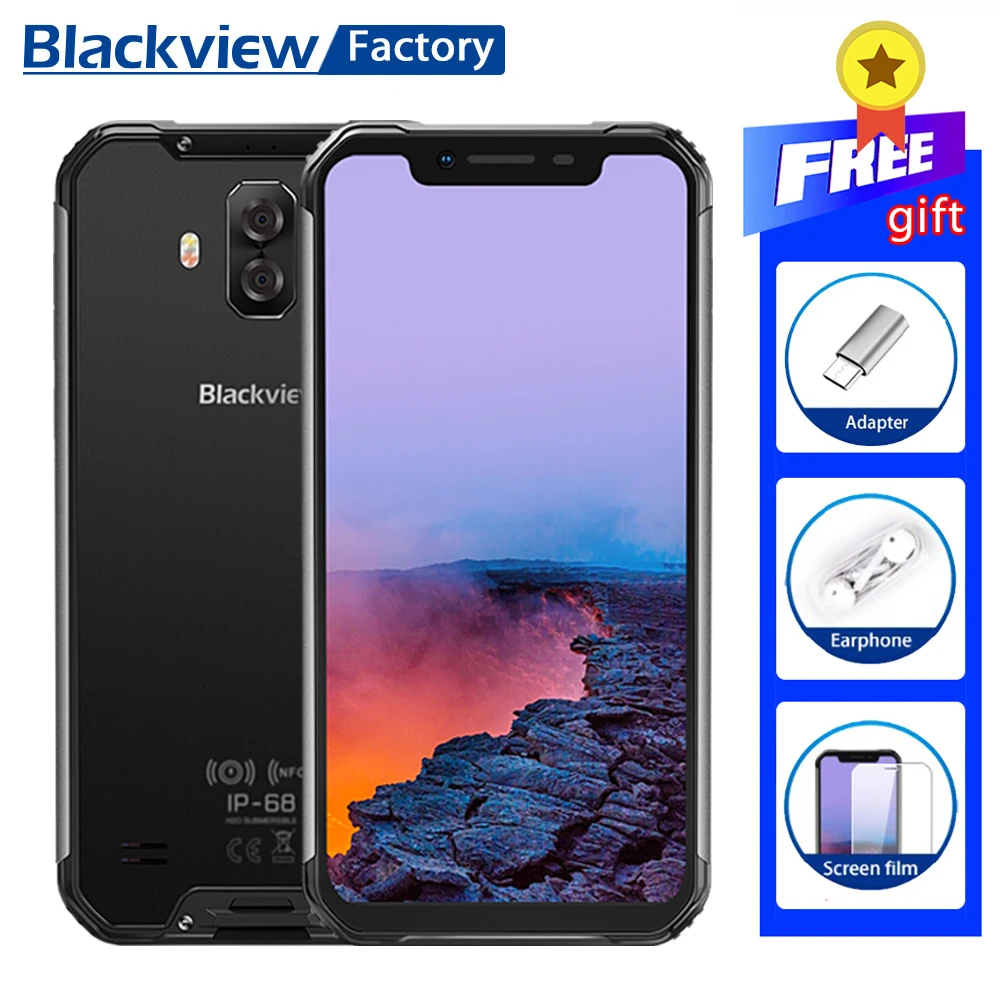 Fans price Blackview BV9600 Pro 6GB 128GB P70 AI Octa Core Smartphone Android 9.0 6.21'' FHD+ Screen  IP68 16MP mobile phone