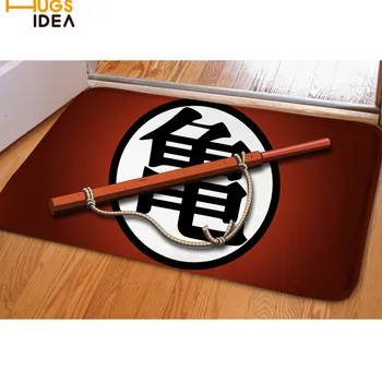

HUGSIDEA Dragon Ball Z Print Carpets Legend Super Saiyan House Enter Doormat Kitchen Mat Non-slip Mats for Living Room Front Mat