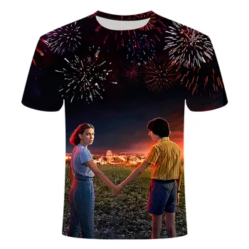 

New Strange Story Surrounding Stranger Things T Shirts Mens Short Sleeve T Shirts Fashion Hombre Cool 3D T Shirt Dropshipping