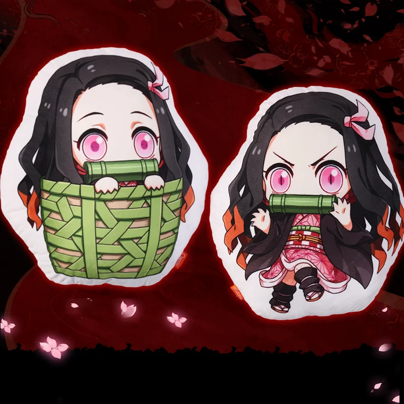 Японское аниме Demon Slayer: Kimetsu no Yaiba Kamado Tanjirou Nezuko Косплей Кукла плюшевая подушка