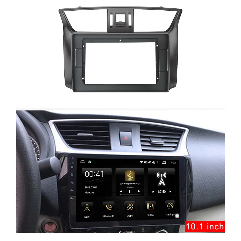 10,1 дюймов 2din Автомагнитола фасции Для NISSAN SYLPHY- стерео панель Dash установка двойной Din CD DVD рамка отделка наборы