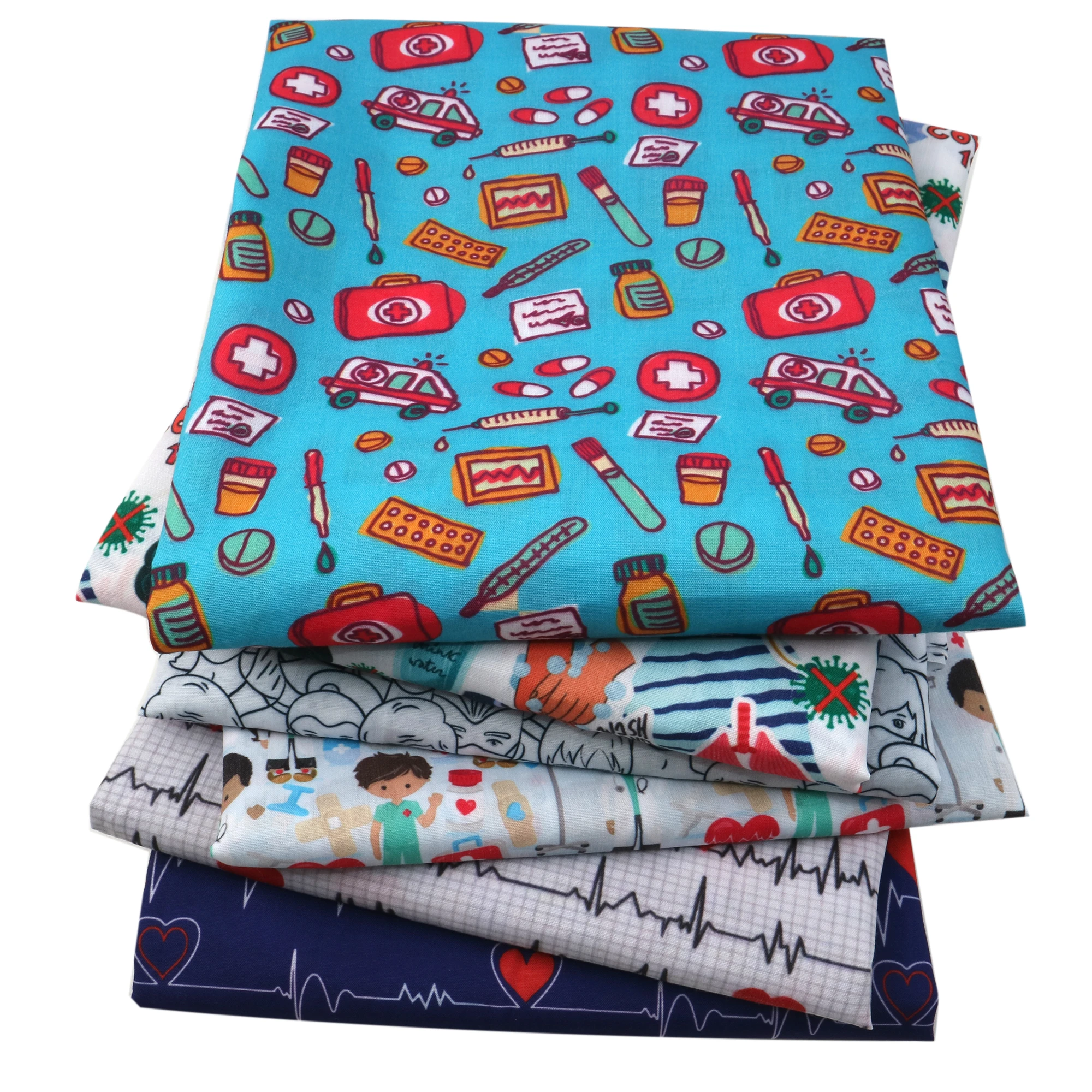 Healthy Nurse Polyester Cotton Fabric For Tissue Kids Home Textile
