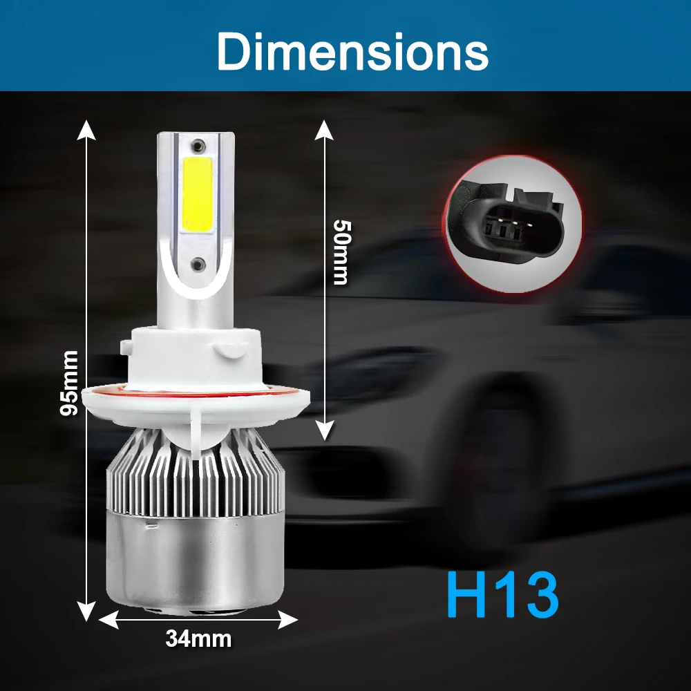 FUMALON C6 автомобильные лампы для передних фар PSX24W HB4 H16 8000K HB5 H7 Led Hi/короче спереди и длиннее сзади) H11 4300K 2x H27 HIR2 HB3 H13