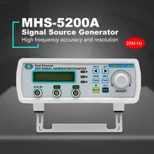 MHS-5200A 25 МГц цифровой DDS двухканальный произвольный сигнал функциональная частота генератора сигнала Высокоточный