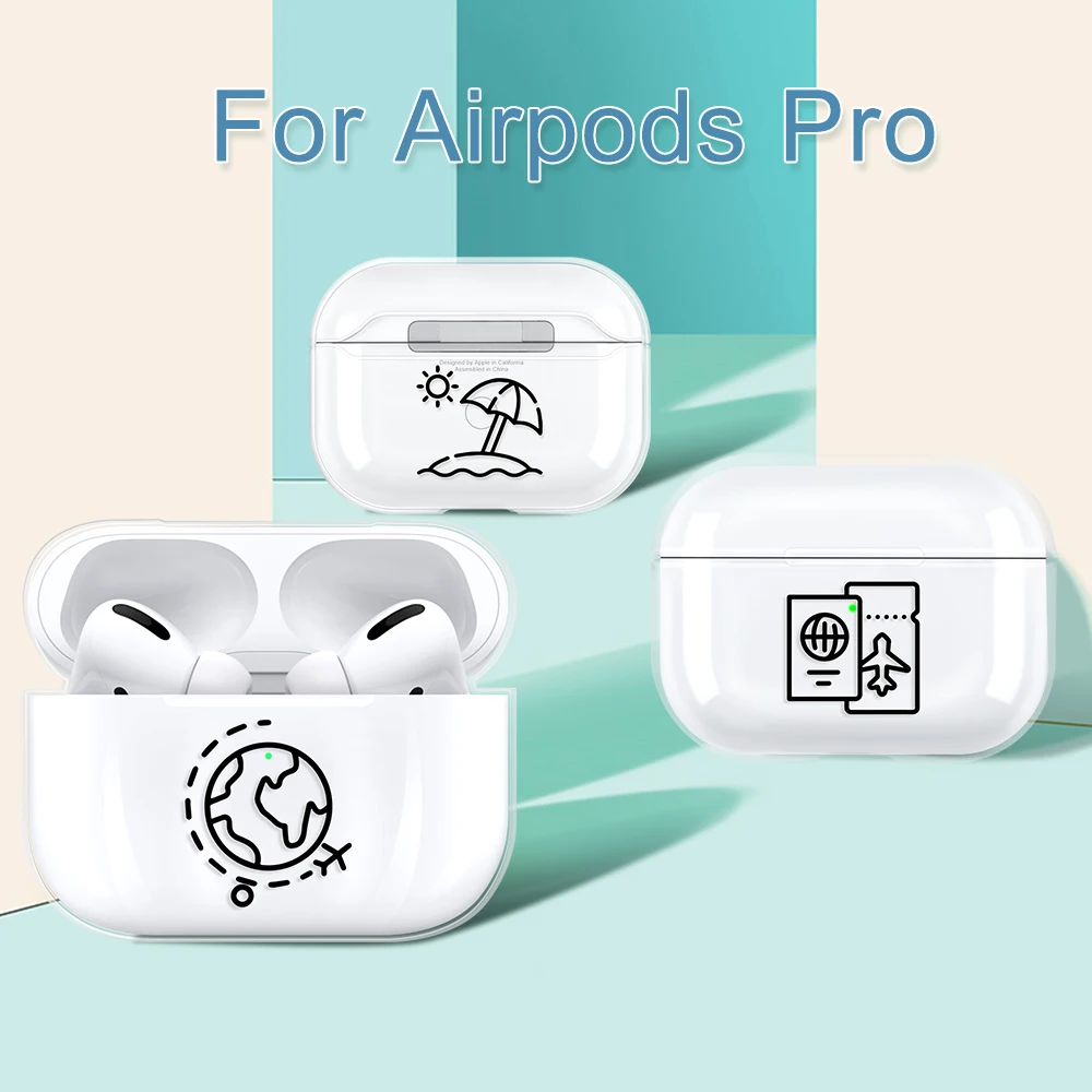 Прозрачный жесткий чехол из поликарбоната для Apple Airpods Pro чехол s Bluetooth чехол для наушников для Airpods 3 чехол для наушников с узором s