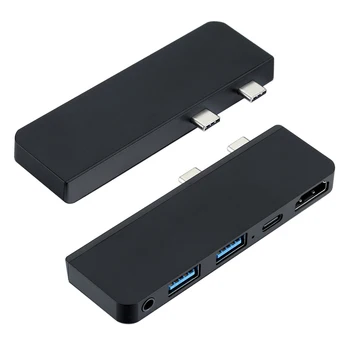 

Jimier Dual Type-C USB-C to HDMI & Dual USB3.0 OTG & PD Power Adapter for Surface Pro X