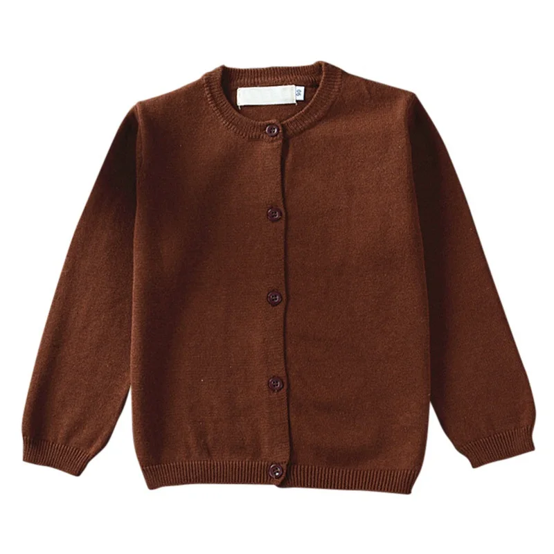 Осенне-зимний свитер из искусственного меха куницы для маленьких мальчиков и девочек, повседневный однотонный теплый удобный свитер - Цвет: Коричневый