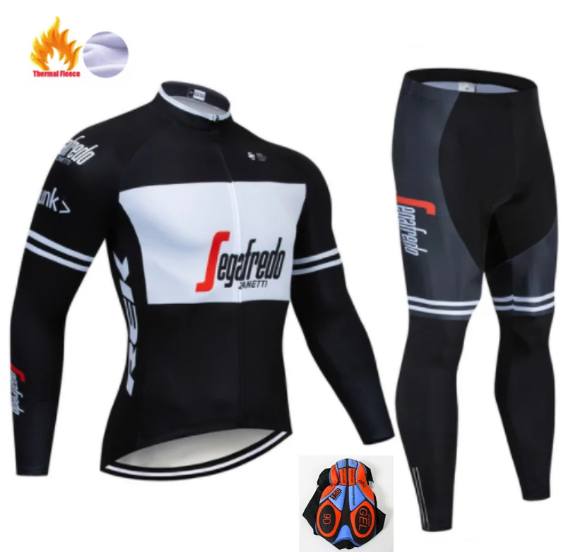 Winter Cycling set Треккинг зимний термальный флис теплый Велоспорт Джерси Набор термальная одежда для велоспорта Одежда для верховой езды Ropa Ciclismo - Цвет: Winter Cycling set