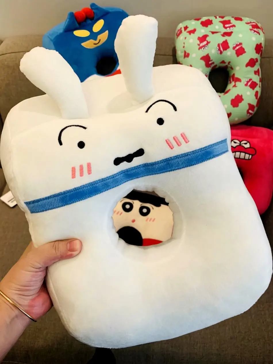 Японская Высококачественная Подушка для сна Crayon Shinchan плюшевое одеяло с шапкой для ванной путешествия домашняя подушка сон одеяло супер мягкий подарок