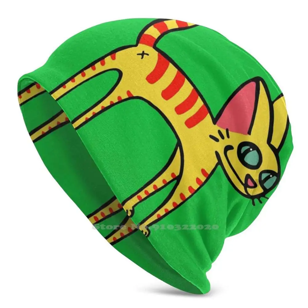 Ginger Chihuahua Cat Unisex Uomo Donna Berretto Sottile Berretto Casual Ginger Chihuahua Cat Kitten Cat Lover Yellow Cat Tabby Cat Stray