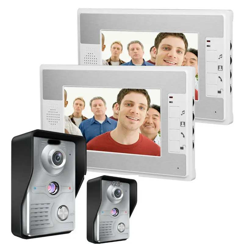

7 inch Monitor Video Door Phone Doorbell Video Intercom System With 700TVL Outdoor IR Camera Door Phone Intercom