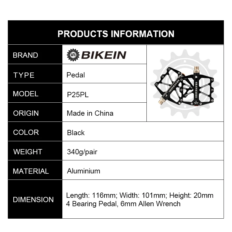 BIKEIN велосипедные педали на платформе для активного отдыха MTB алюминиевые педали с ЧПУ 4 герметичные подшипники BMX педали для горного велосипеда 6 цветов