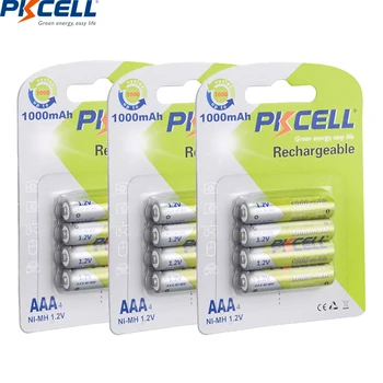 

12PCS/3card AAA NI-MH Battery 1.2v AAA 3A rechargeable batteries 1000mah AAA Battery aaa Batteria ni-mh Rechargeable batteries