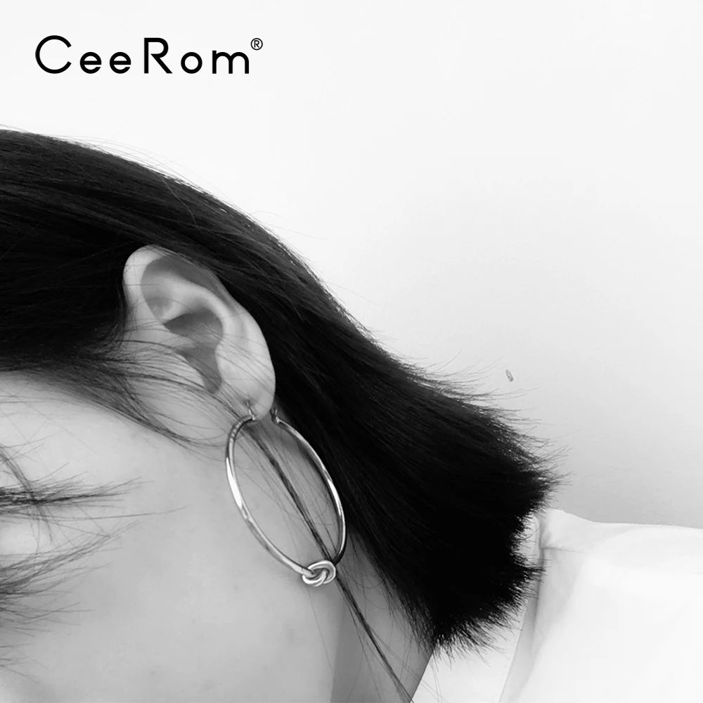 Серьги CeeRom с круглыми кольцами для женщин, аксессуары золотого цвета, серьги-кольца из нержавеющей стали, модные ювелирные изделия Oorbellen