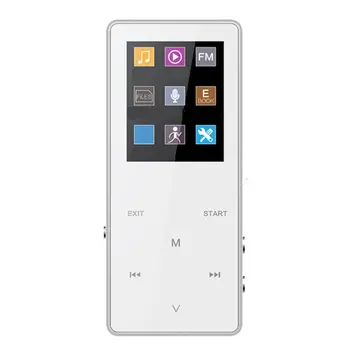 

Luxury Metal MP4 Player Bluetooth Player Portable Slim MP3 MP4 Media 1.8 inch 8GB/16GB Music Player Gift FM Hi-Fi Walkman