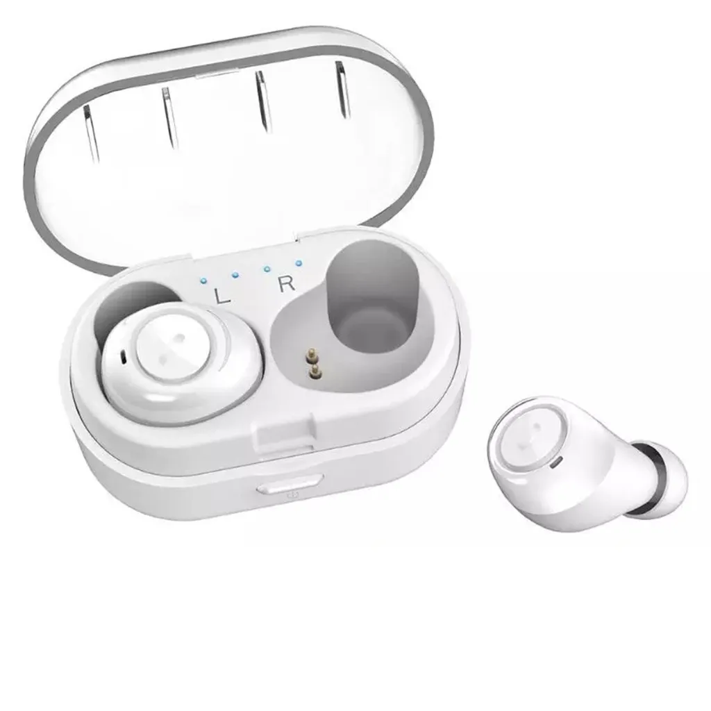 Беспроводная bluetooth-гарнитура mosunx Mini Edition, водонепроницаемая и устойчивая к поту спортивная Гарнитура, Беспроводная стереогарнитура Bluetooth - Цвет: Белый