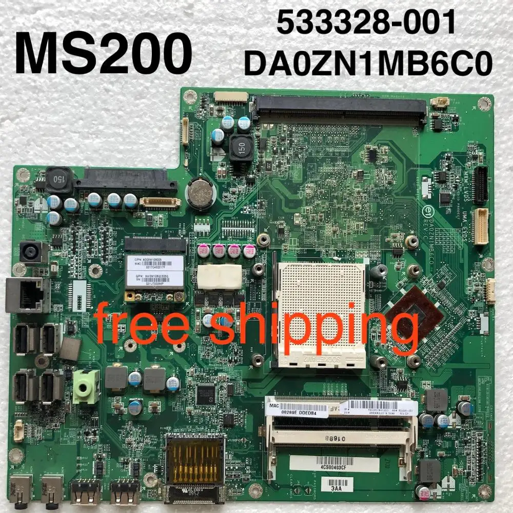 533328-001 для hp павильон MS200 MS206 MS228 AIO настольная материнская плата DA0ZN1MB6C0 материнская плата полностью протестировано