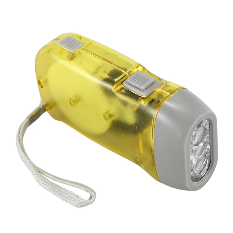 3 LED Dynamo Wind Up Flashlight Torch Light Hand Press Crank NR Camping#HC PP 