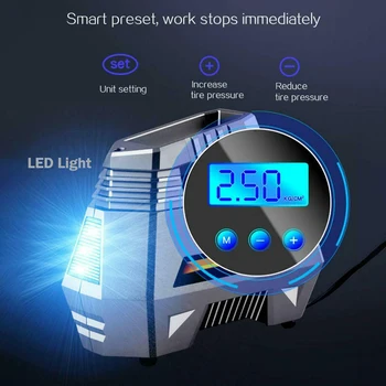 

Onever Car Portable Handheld Air Pump Rechargeable Air Pump Car Tire Air Pump With Digital Screen LED Fast And Easy To Operate