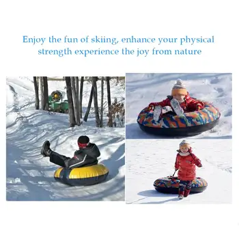 

27.5 Inches Inflatable Snow Tube With Handle Environmental Friendly Cold-resistant Inflatable Snow Sled