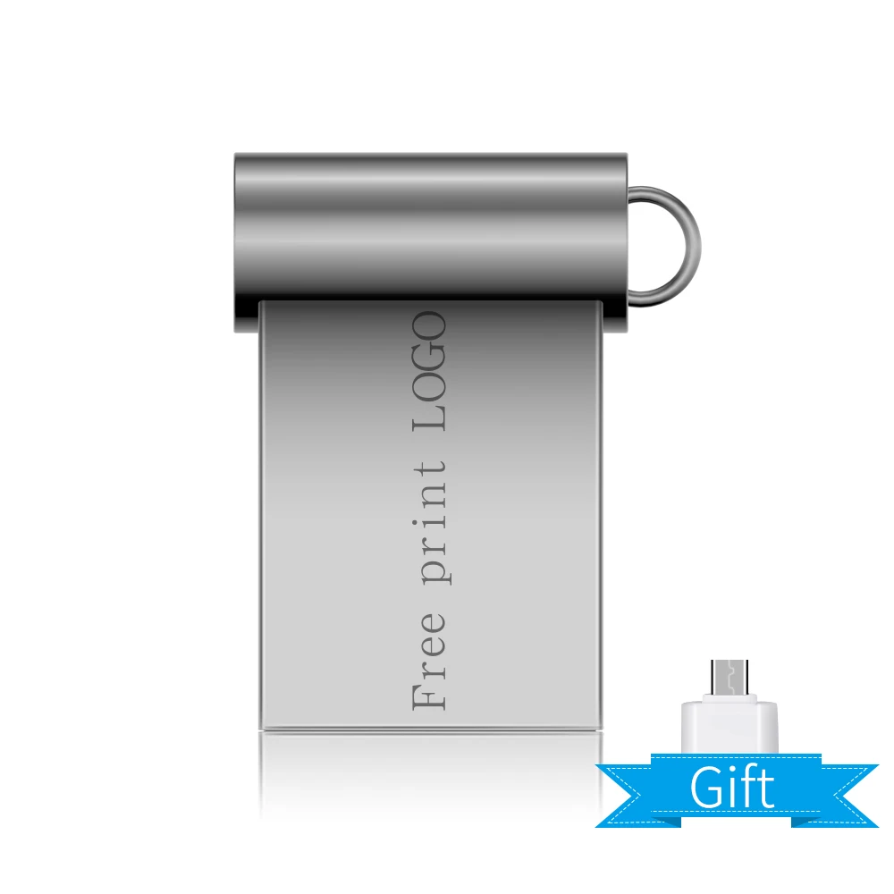 Супер мини usb флеш-накопитель 32 Гб металлическая usb флешка 3,0 16 ГБ флеш-накопитель 64 ГБ флеш-накопитель 128 ГБ флэш-диск 8 ГБ кольцо для ключей бесплатный логотип на заказ - Цвет: Silver