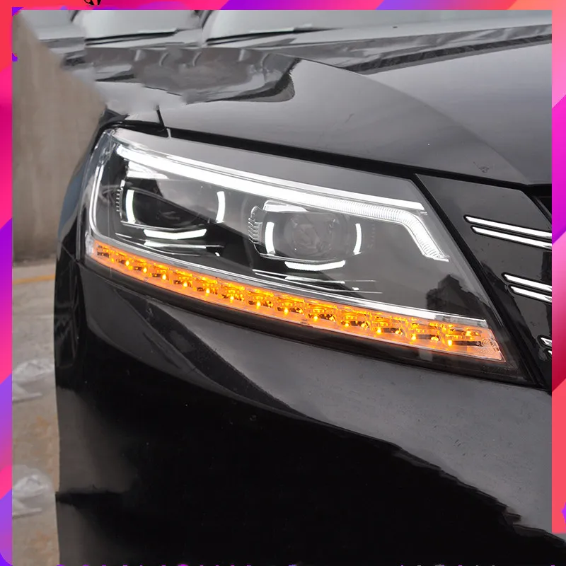 Для Volkswagen new Passat фары в сборе 11-18 модифицированные 16 моделей с светодиодный дневные ходовые огни ксеноновые фары модифицированные