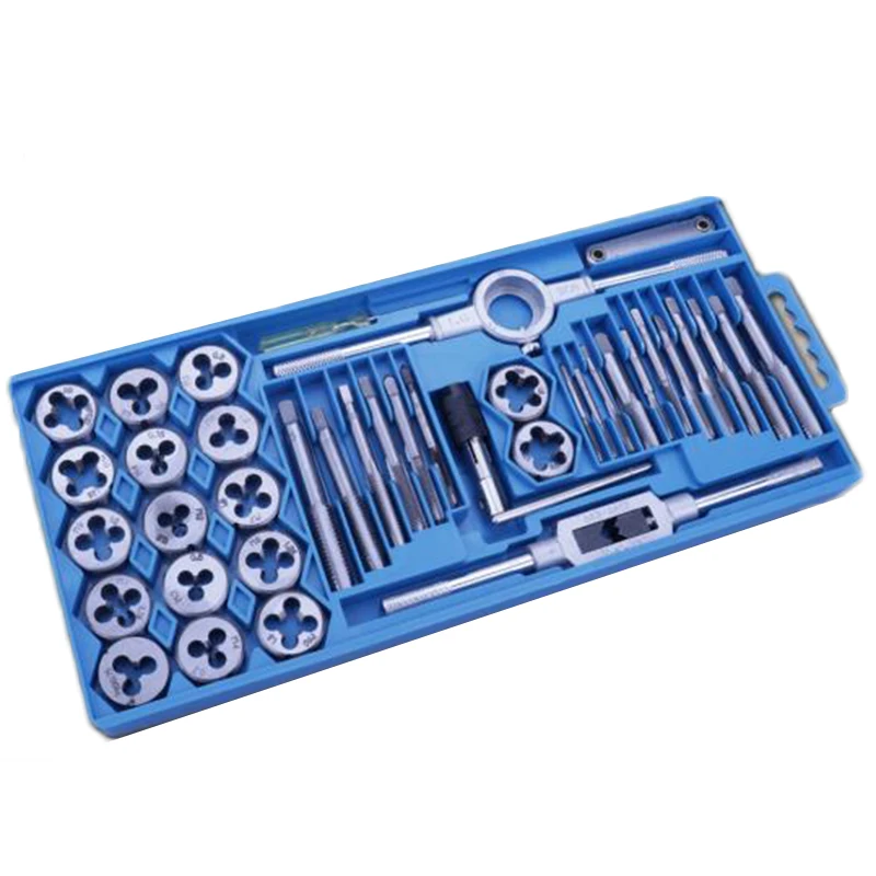 40PCS Tap And Die Combination Set Alloy Steel METRIC Tools Tapping Wrench GaugeTool Parts