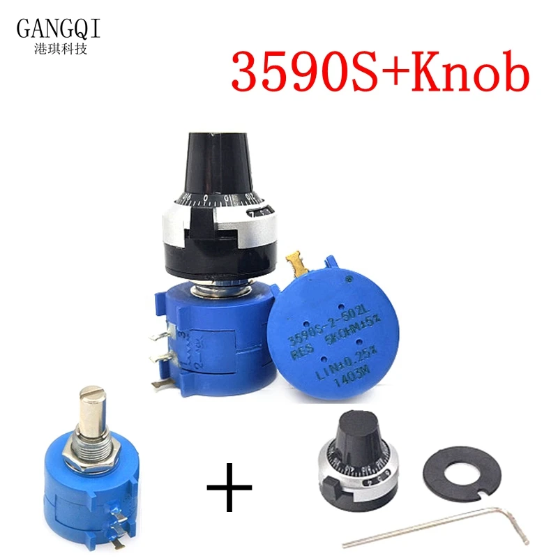 POTENZIOMETRO MULTIGIRO LINEARE A FILO DI PRECISIONE 10K 3590S 10 GIRI Equipement &eacute;lectrique